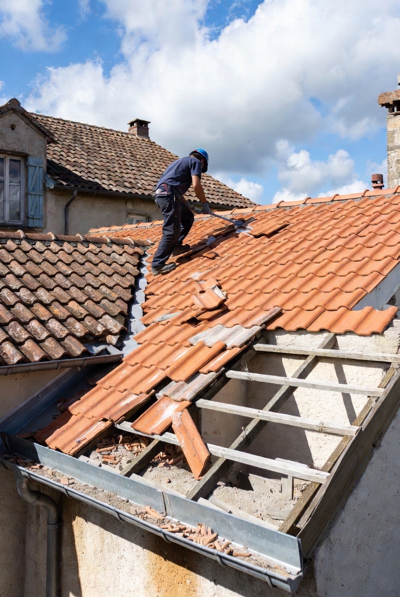Toiture maison tuiles
